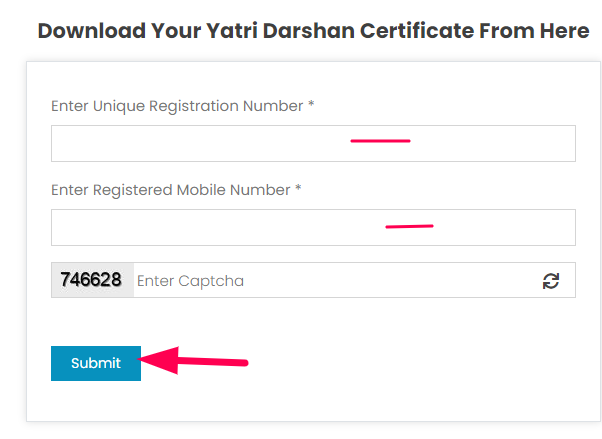 Yatri Darshan Certificate