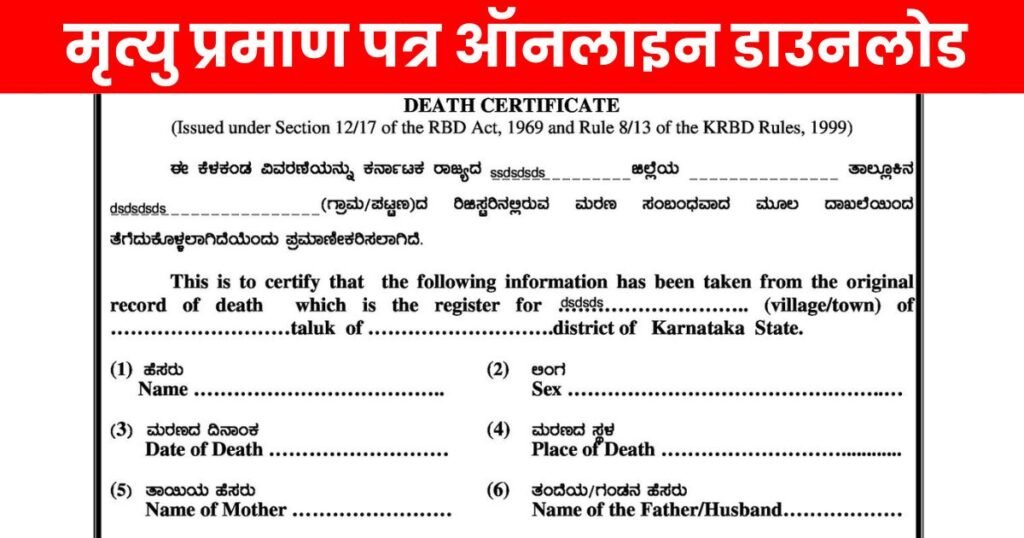 Death Certificate Download Photo