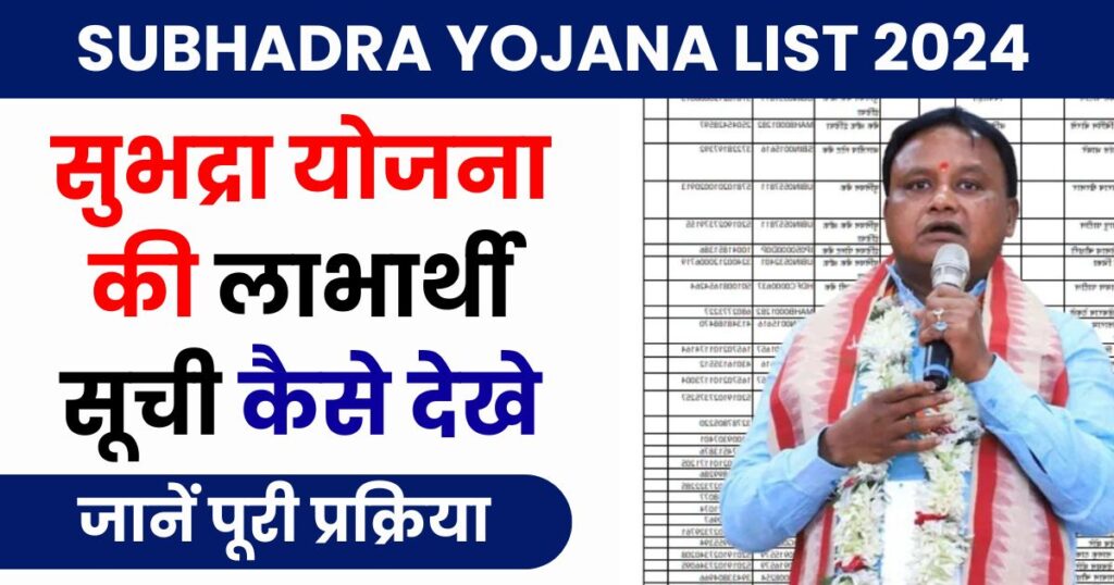 Subhadra Yojana List 2024 Photo